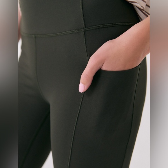 Lole Pants - Dark Green High-Waisted Leggings